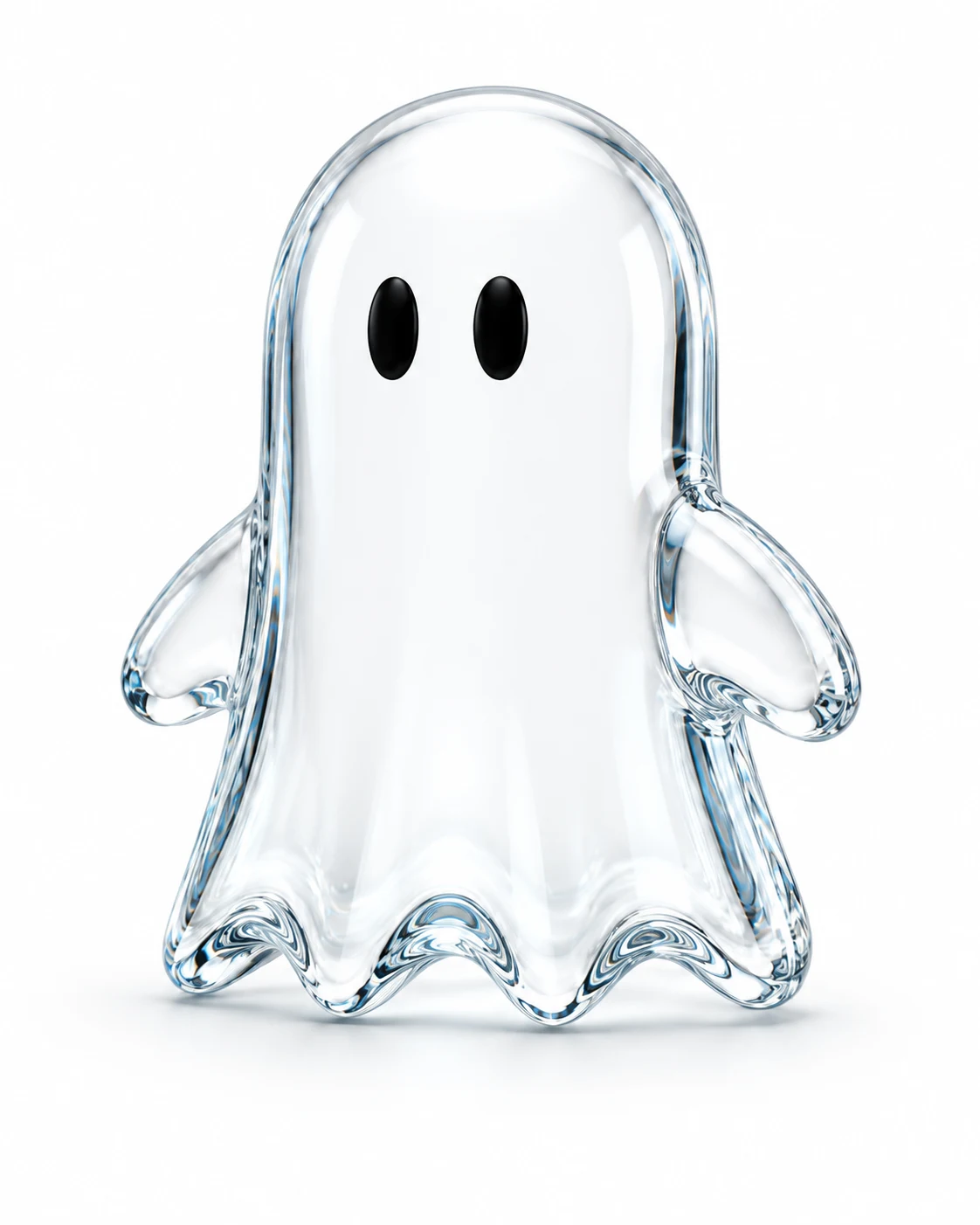 Ghost in sculptural glass
